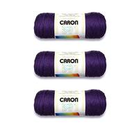 Caron Simply Soft Lot de 3 paquets de 170 g de fil acrylique 4 moyens (peignés) 300 m pour tricot, crochet et travaux manuels Violet