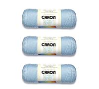 Caron Simply Soft Lot de 3 paquets de fil bleu doux de 170 g - Acrylique - 4 moyens (peignés) - 300 m - Tricot/Crochet