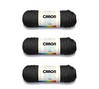 Caron Simply Soft Lot de 3 pelotes de fil anthracite chiné 141 g - Acrylique - 4 moyens (peigné) - 200 m - Tricot/crochet
