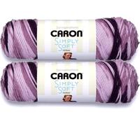 Caron Simply Soft Ombre Fil à tricoter - Violet raisin, 141,7 g, 220 m, acrylique, poids peigné
