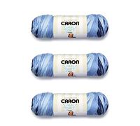 Caron Simply Soft Saturday Blue Jeans Lot de 3 paquets de 141 g - Acrylique - 4 Medium (peigné) - 220 m - Tricot/Crochet