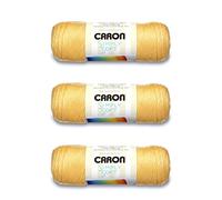 Caron Simply Soft Sunshine Lot de 3 paquets de 170 g de fil acrylique 4 moyens (peignés) 300 m pour tricot/crochet