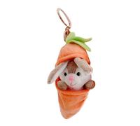 Carot Bunny Plush Keychain | Coton & PVC, Longueur Carrot 4.7in | Jouet Lapin Stuffed détachable | Sac à dos, Suitcase Decoration | Accessoire de chaîne de clés mignon
