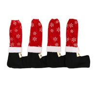 carotoe 4 pièces/Ensemble Chaussettes de Pied de Table de noël Couvre-Pieds de Chaise protecteurs de antidérapants Manchon de Protection de Dessin animé décorations de noël pour la Maison