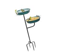 carotoe Bain d ' Oiseaux et mangeoire en métal avec Fontaine alimentée par Le Soleil pour la décoration extérieure du Jardin et Oiseaux Sauvages, Bain d ' Oiseaux et Vert