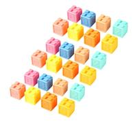 carotoe Blocs d ' activités familiales de de 18 Mois, Grands Cubes empilables, Ensemble de Lettres et de Chiffres en Forme de Couleur pour Les Routines d ' Apprentissage guidées en intérieur