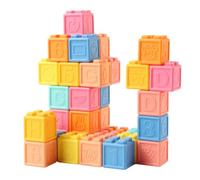 carotoe Blocs d ' activités familiales de de 18 Mois, Grands Cubes empilables, Ensemble de Lettres et de Chiffres en Forme de Couleur pour Les Routines d ' Apprentissage guidées en intérieur