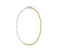 carotoe Collier chaîne asymétrique en or et argent, lien à la mode, adapté à un usage quotidien, bijoux à la mode pour femmes