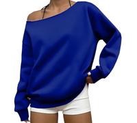carotoe Easy Sweat-Shirt Ample à Manches Longues pour avec épaules dénudées et décontracté pour Les Voyages et Les Tenues de Tous Les Jours