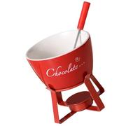 carotoe Ensemble de casseroles à fondue avec fourchettes pour chocolat, fromage, bonbons, chauffe-beurre en porcelaine fondue électrique avec fourchettes