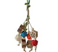 carotoe Jouet à mâcher à suspendre pour oiseaux - Petite cage - Herbe naturelle - Résistances molaires - Fournitures molaires pour perroquets - Petits perroquets