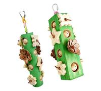 carotoe Jouet de Bloc de Puzzle à mâcher en Bois de d ' Interaction pour l ' Exercice Mental et l ' Entretien Physique du Bec des Oiseaux de Compagnie perroquets Jouet de Bloc de Bois à mâcher