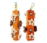 carotoe Jouet de Bloc de Puzzle à mâcher en Bois de d ' Interaction pour l ' Exercice Mental et l ' Entretien Physique du Bec des Oiseaux de Compagnie perroquets Jouet de Bloc de Bois à mâcher