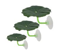 carotoe Lot de 3 ventouses pour aquarium - Feuilles naturelles - Pour ponte - Installation facile - Décoration sous-marine - Accessoires naturels pour aquarium