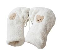 carotoe Manchon de vélo en peluche pour enfant avec joli motif d'ours - Gants coupe-vent pour petits garçons et filles