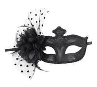 carotoe Masque à plumes pour mascarade, masque à fleurs, demi-visage, accessoire de lunettes d ' Halloween pour femmes, fête de mariage, mascarade pour adultes