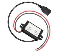 carotoe Module abaisseur de Puissance du véhicule pour projets d ' Installation Fixes, convertisseur de Sortie 25 W avec câblage d ' entrée câblé et Corps ABS
