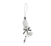 carotoe pendentif chaînes de téléphone thème de noël porte-clés détachable bonhomme de neige flocon de neige téléphone lanière sangle décorations Unique bonhomme de neige flocon de neige porte-clés
