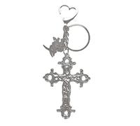 carotoe Porte-clés en forme de croix avec croyances religieuses - Accessoires de bijoux tendance - Cadeau Y2K - Porte-clés de voiture - Pendentif crucifix pour homme et femme