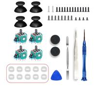 carotoe Remplacement de joysticks analogiques 3D pour contrôleurs P5, pièce de joystick avec kit de tournevis de réparation pour pièce de rechange de jeu de contrôleurs P5