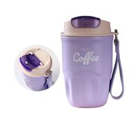 carotoe Tasse à café avec couvercle Tasse de voyage isolée en acier inoxydable avec sangle de transport pour la routine de bureau et les voyages généraux