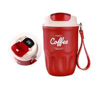 carotoe Tasse à café avec couvercle Tasse de voyage isolée en acier inoxydable avec sangle de transport pour la routine de bureau et les voyages généraux