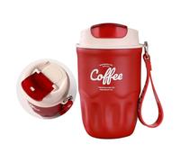 carotoe Tasse à café avec couvercle Tasse de voyage isolée en acier inoxydable avec sangle de transport pour la routine de bureau et les voyages généraux