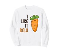 Carotte aux légumes drôles I Like It Raw Vegan Lifestyle Sweatshirt