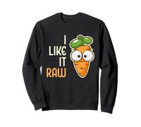 Carotte aux légumes drôles I Like It Raw Vegan Lifestyle Sweatshirt