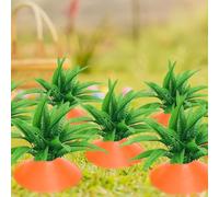 Carottes de Pâques - Carotte - Décoratif - Plaque de jardin rustique en plastique - Décoration extérieure de Pâques - Pour Pâques, la maison, la pelouse, les carottes - Panneau d'art (5 feuilles et 5