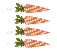 Carottes de Pâques pour l'artisanat,Ornements de carottes de Pâques - Ornement artisanal de carottes à suspendre | Ornement artisanal de carottes avec joli plaid, pour la décoration de fenêtre