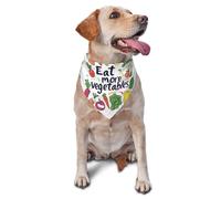 Carottes, verts, légumes imprimés graphiques, écharpe triangulaire pour chiens et chats, bandana mignon réglable pour animaux de compagnie et séances photo