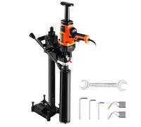 VEVOR Carotteuse à Diamant Diamètre de Perçage 20-160 mm, Perceuse au Diamant Portative 2000 W, Appareil de Forage Diamant Perçage Humide et Sèche, avec Support et Foret, pour Béton, Brique, Marbre