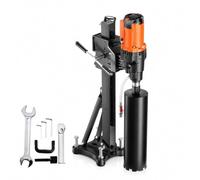 Carotteuse diamant avec support, moteur 2500 W, perçage humide et sec pour béton armé, marbre et travaux de construction