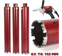 Carotteuse diamantée portative pour béton sec et de support, 63mm, 76mm, 112mm, machine à propositions de ciment non incluse 1Pc drill bit