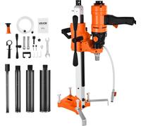 Carotteuse diamantée VEVOR Carotteuse, diamètre de forage max. 202 mm, foret diamant 2 en 1 1500 W avec 4 forets & vitesses réglables (1000 / 2500 tr/min) pour béton brique pierre