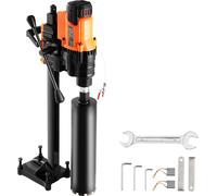 Carotteuse VEVOR Carotteuse diamantée avec diamètre de forage 2-25 cm avec support et carotteuse, 3500 W carotteuse robuste pour béton, utilisation à sec et à l'eau pour béton brique
