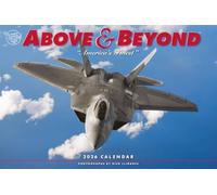 Carousel Calendars Above & Beyond Calendrier mural de luxe 2026 - Photographie en couleur d'avions de l'armée de l'air américaine, de la marine et de la marine, septembre 2025 à décembre 2026, 45,7 x