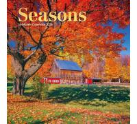 Carousel Calendars, Calendrier mural 2026 saisons - 30,5 x 30,5 cm - Calendrier de 16 mois avec reliure agrafée