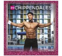 Carousel Calendars, Chippendales Mini calendrier mural 2026, 30,5 x 17,8 cm, calendrier de 16 mois avec reliure agrafée