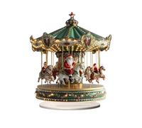 Carousel de Noël - Acrylique 2D Décoration d'intérieur avec Père Noël | Allez autour des personnages de joyeuse scène de Noël pour fenêtre café chambre bureau manteau bar porche intérieur et autres