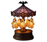 Carousel Fantôme Lumineux | Décoration Lumineuse Halloween Manège Fantôme,Décor Flottant pour Intérieur Maison Salon Cuisine Chambre Salle d'Étude