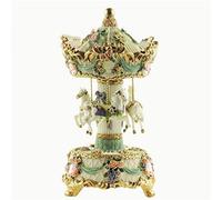 Carousel Music Box Colorful Lights Musical Box Resin Birthday Gift Home Decoration (Color : A Size