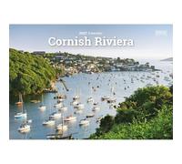 Carousel Worldwide Calendrier mural 2027 Riviera de Cornouailles, format A5, calendrier mensuel sur 12 mois, photographie en couleur de la riviera de Cornouailles