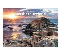 Carousel Worldwide Calendrier mural Irlande du Nord 2027, format A5, calendrier mensuel sur 12 mois, photographie en couleur d'Irlande du Nord