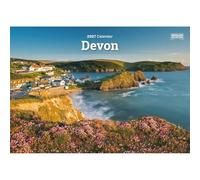 Carousel Worldwide Devon Calendrier mural 2027, format A5, calendrier mensuel sur 12 mois, photographie Devon en couleur