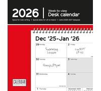 Carousel Worldwide, Essential Calendrier de bureau semainier 2026 avec chevalet