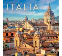 Carousel Worldwide Italia Calendrier mural carré 2027 - Calendrier de 16 mois, paysages et architecture italiens, calendrier mural mensuel carré, 30,5 x 30,5 cm, cadeau