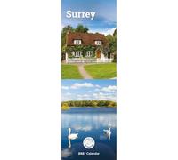 Carousel Worldwide Surrey Calendrier mural fin 2027 sur 12 mois, paysage de jardin