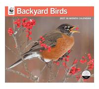 Carousel Worldwide WWF Backyard Birds Grand calendrier mural 2027 - Calendrier de 16 mois, photographie d'oiseaux colorés, calendrier mural mensuel, 35,6 x 30,5 cm, cadeau